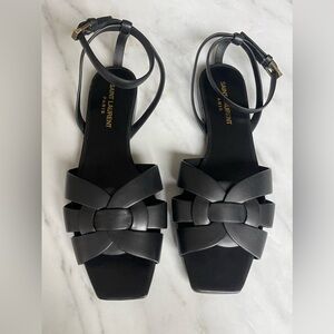 Sold - SAINT LAURENT Tribute leather sandal - Size 38